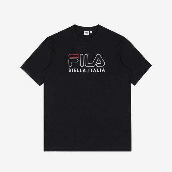 Fila 3D Logo S/S Women's T-Shirts - Black,NZ 350-68023